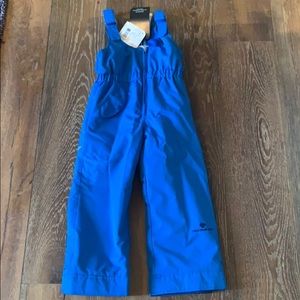 Kids Obermeyer ski bib bright blue. Never worn.